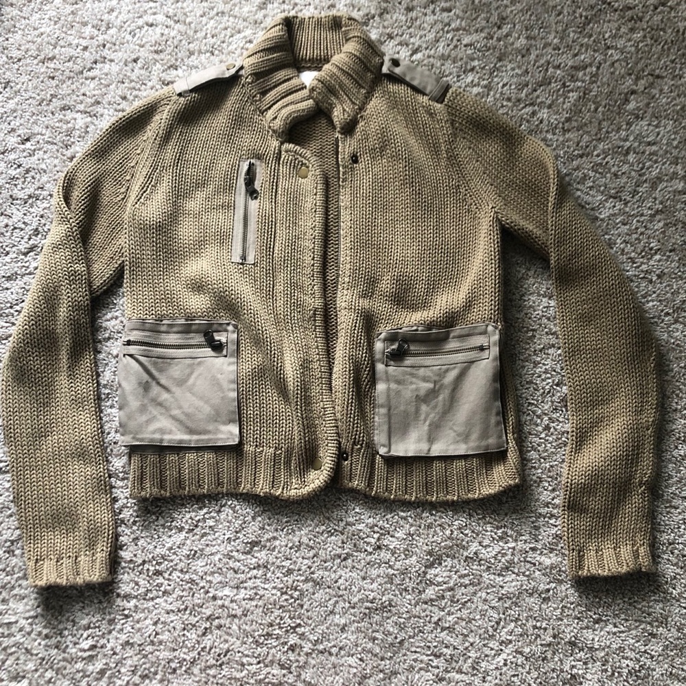 EUC loft military inspired sweater jacket small